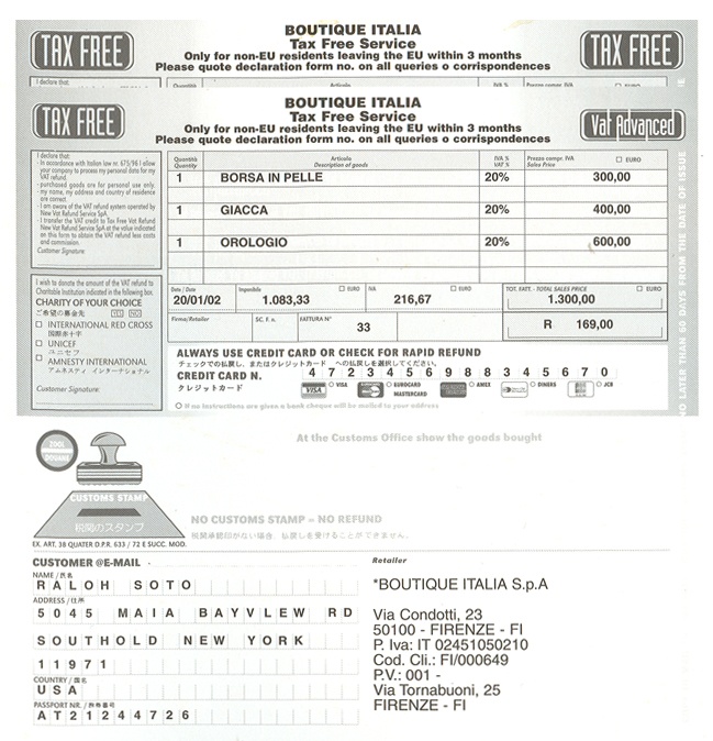 Modulo Tax Free Service